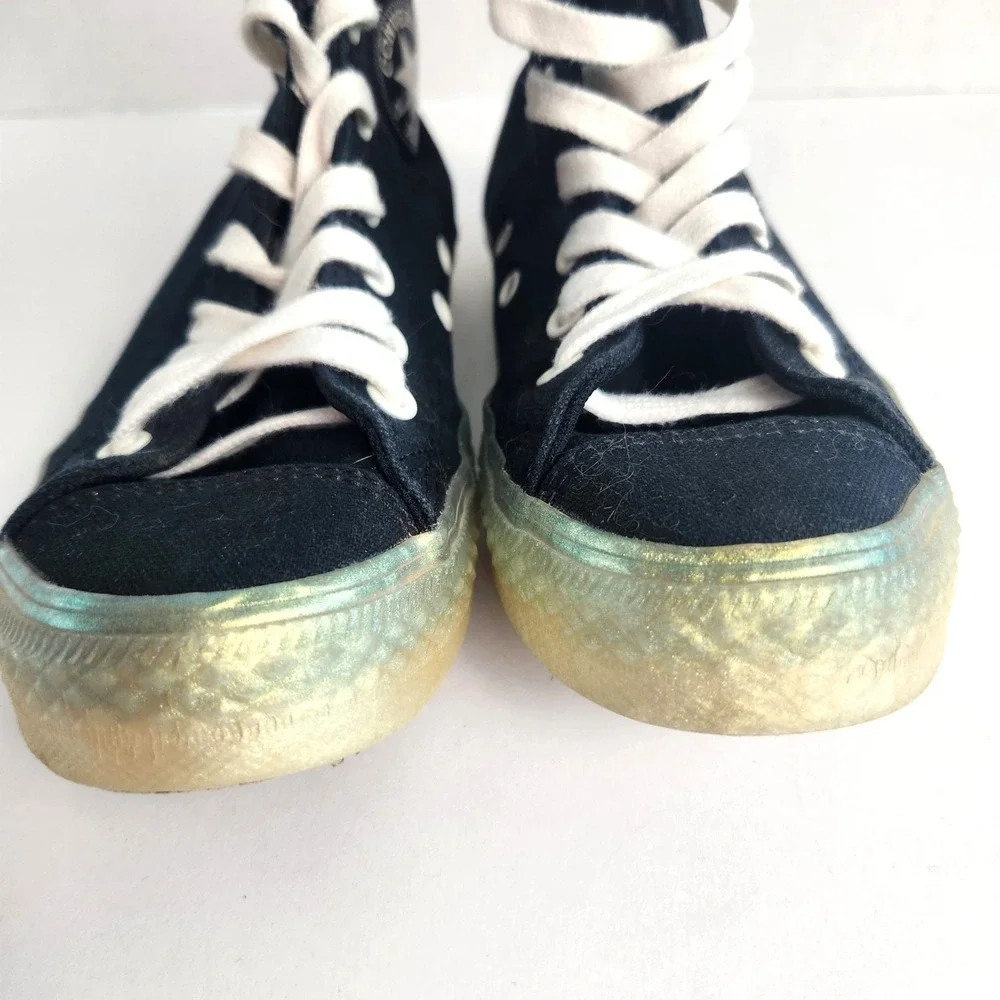 Converse Chuck Taylor All Star High Top Black Iridescent Sole 666870C Junior 2